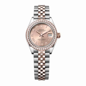 Rolex Lady-Datejust 28mm - Ref: 279381rbr-0025 - Rose Roman Dial & Diamond Bezel, Two Tone Stainless Steel & 18K Rose Gold Jubilee Bracelet Women's Watch