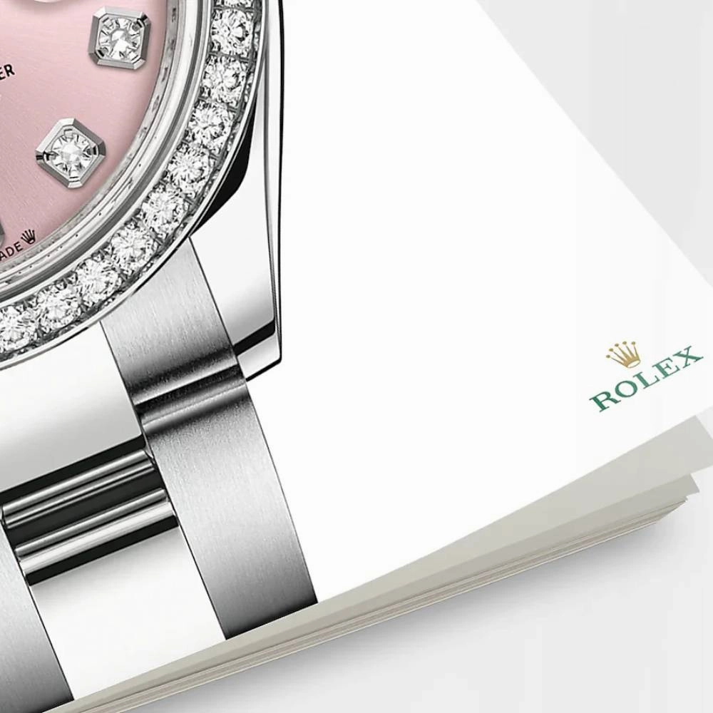 Rolex Lady-Datejust 28mm - Ref: 279384rbr-0004 - Pink Diamond Dial & Diamond Bezel, Stainless Steel Oyster Bracelet Women's Watch