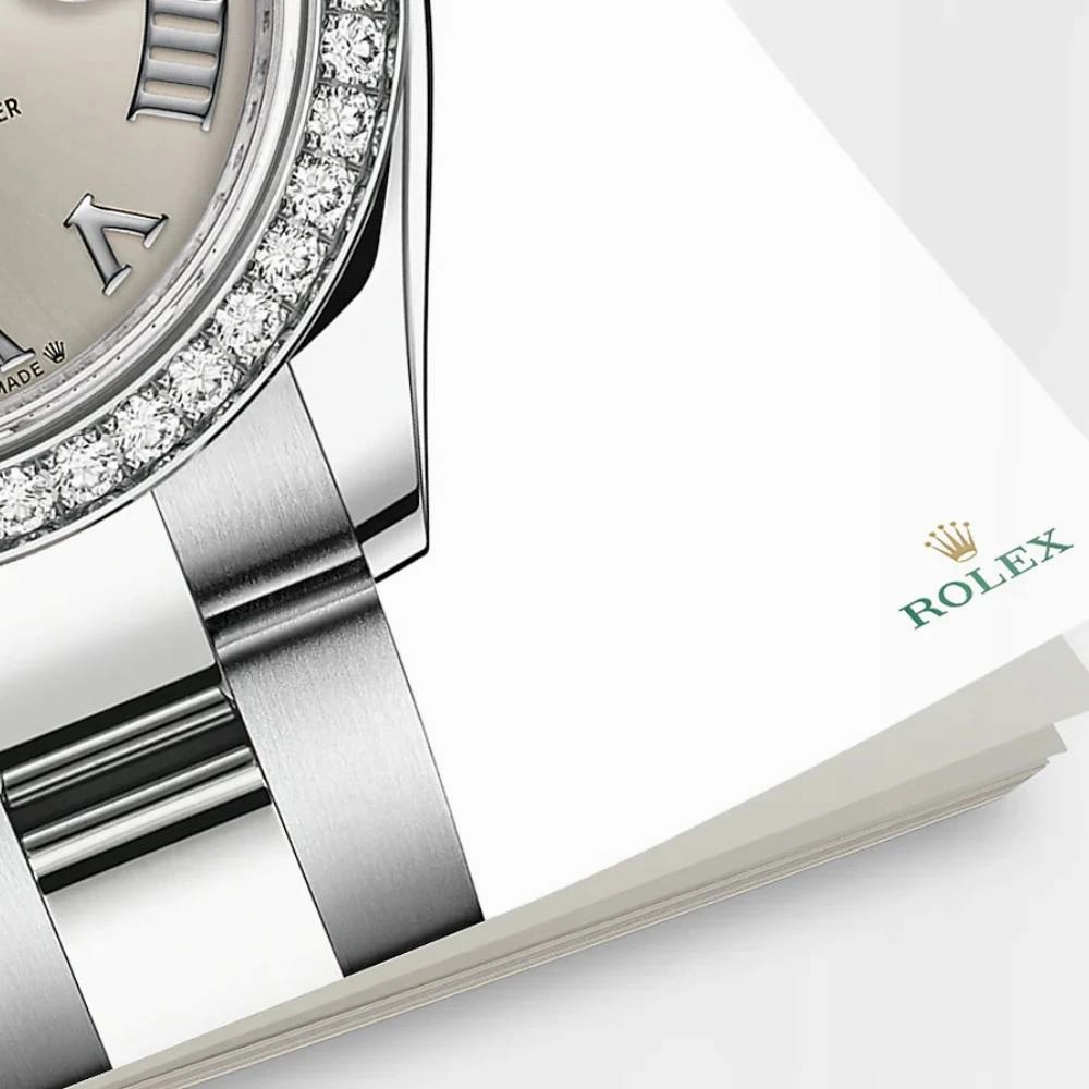 Rolex Lady-Datejust 28mm - Ref: 279384rbr-0010 - Silver Roman Dial & Diamond Bezel, Stainless Steel Oyster Bracelet Women's Watch