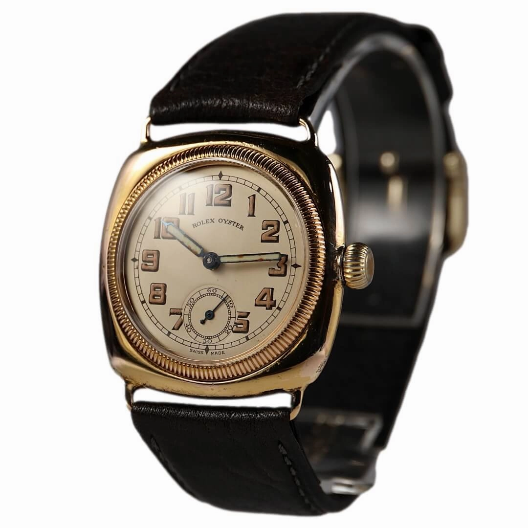 Rolex Oyster Cushion 9k Gold, 1930