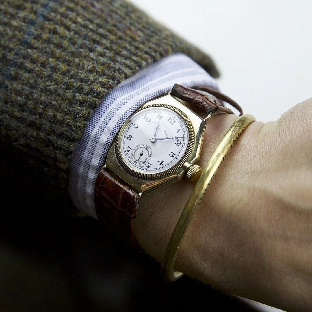 Rolex Oyster Men's Vintage 1929 Gold Watch