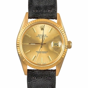 Rolex Oyster Perpetual Date Ref.15038 Men's Gold Vintage Watch