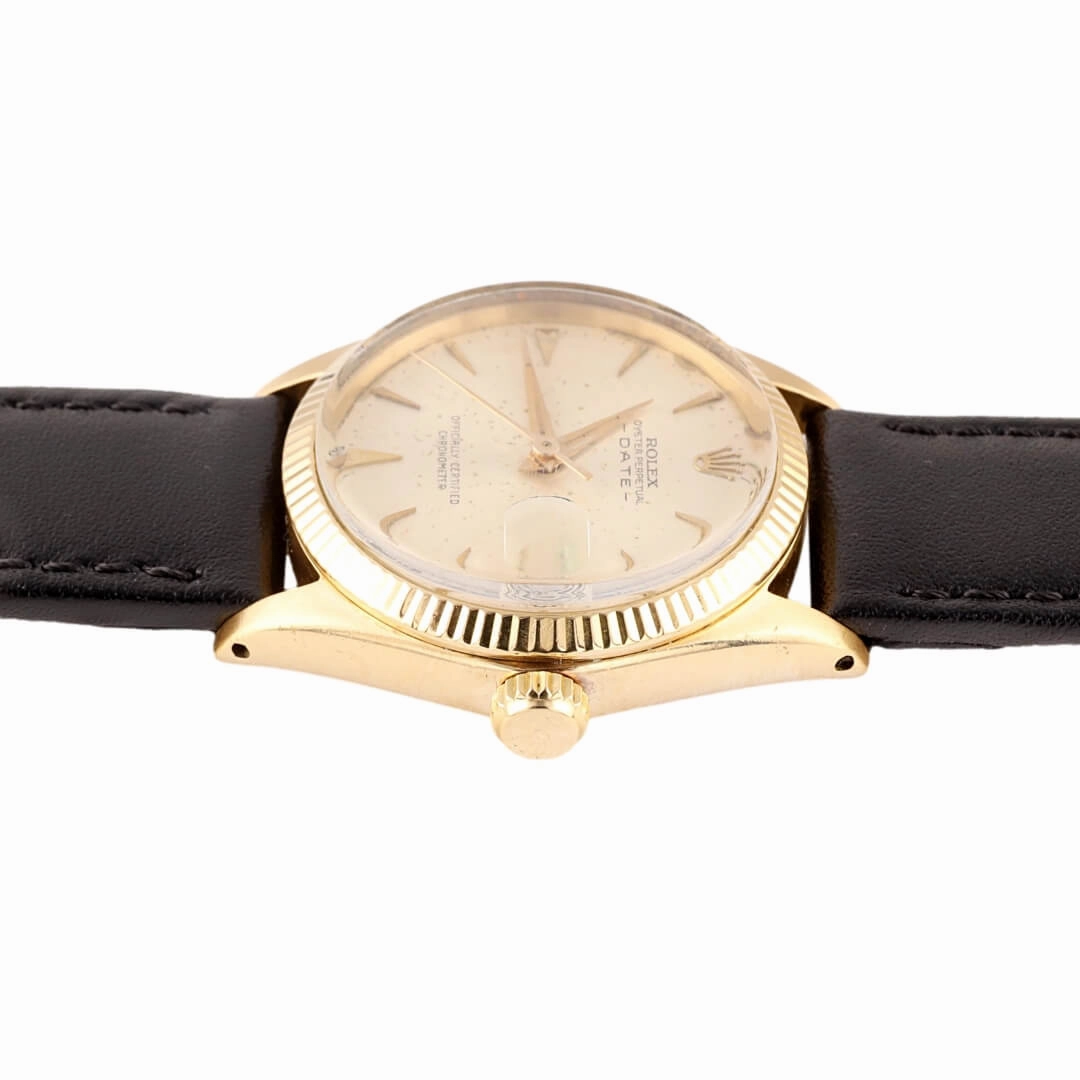 Rolex Oyster Perpetual Date Ref. 6627  18k Gold (Circa 1963)
