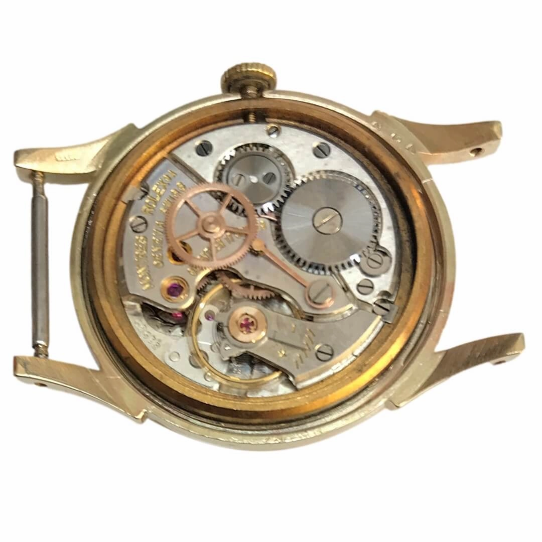 Rolex Precision 9k Gold, 1950's Men's Vintage Dress Watch