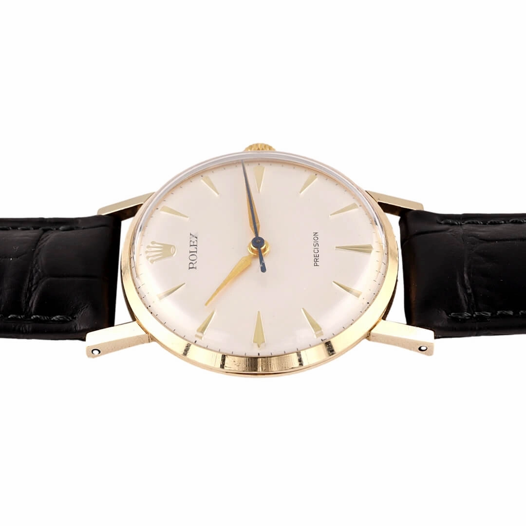 Rolex Precision 9k Gold Dress Watch  Dennison Case (Circa 1962)