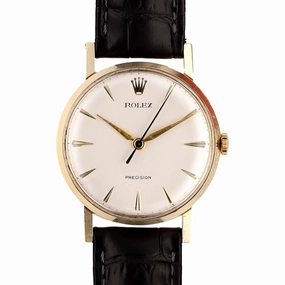 Rolex Precision 9k Gold Dress Watch  Dennison Case (Circa 1962)