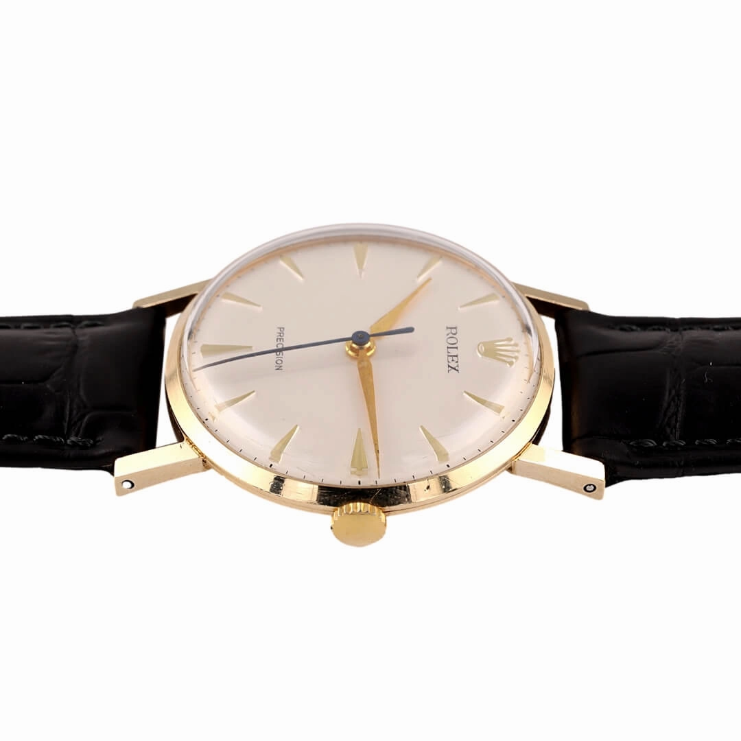 Rolex Precision 9k Gold Dress Watch  Dennison Case (Circa 1962)
