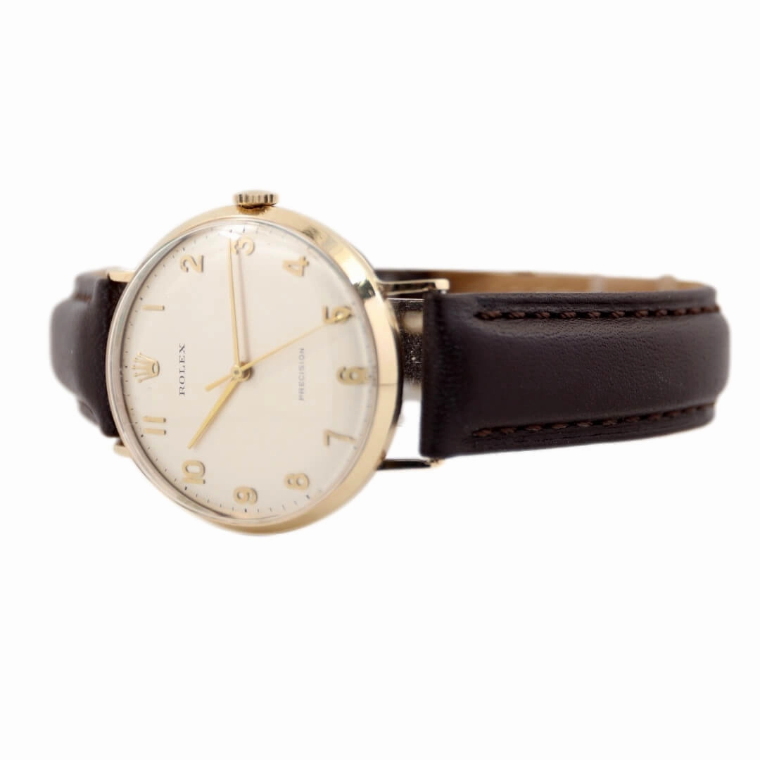 Rolex Precision, 9k Gold Vintage Watch, 1971