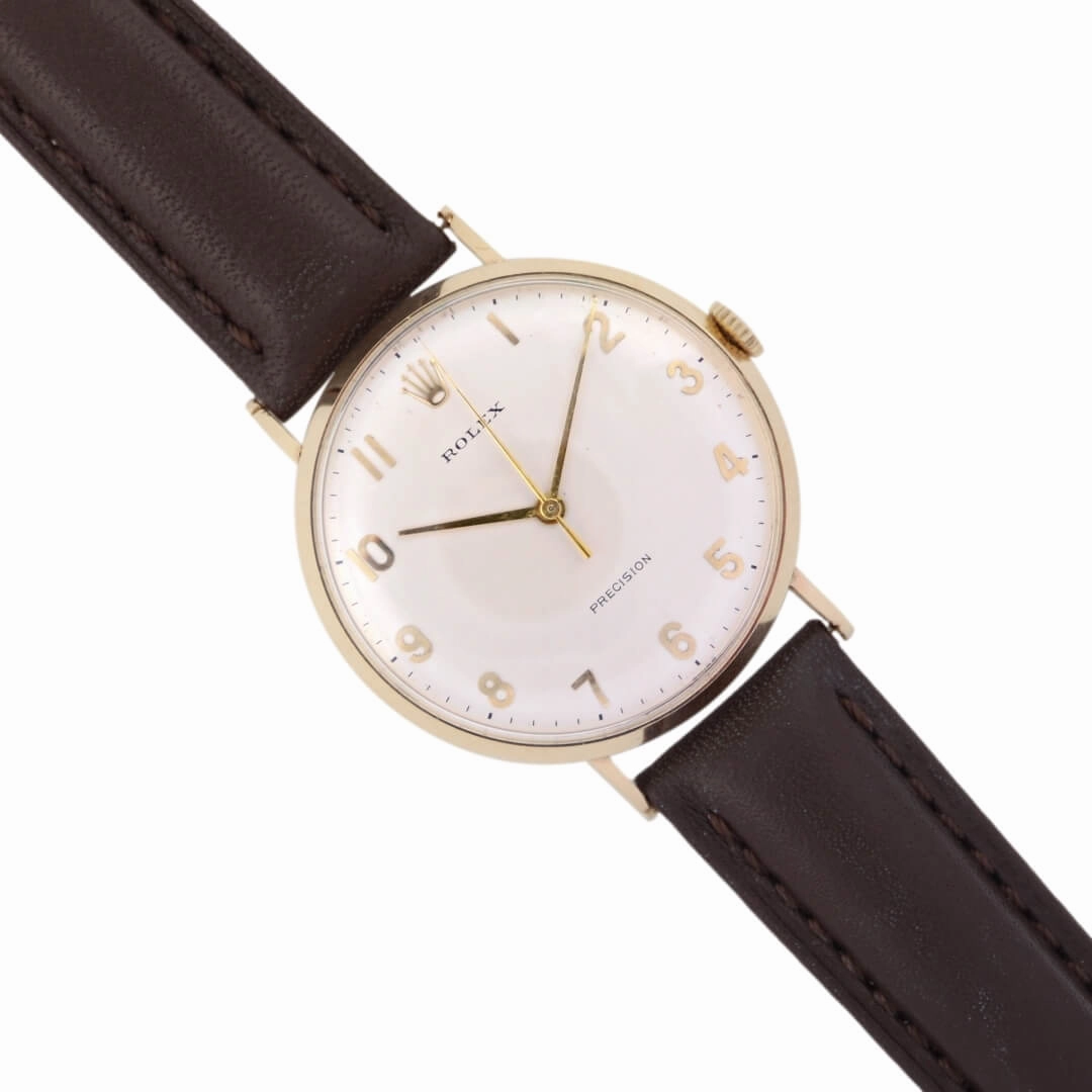 Rolex Precision, 9k Gold Vintage Watch, 1971