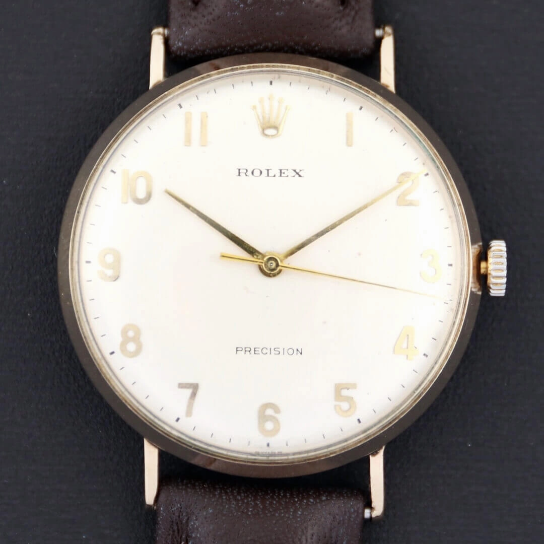 Rolex Precision, 9k Gold Vintage Watch, 1971