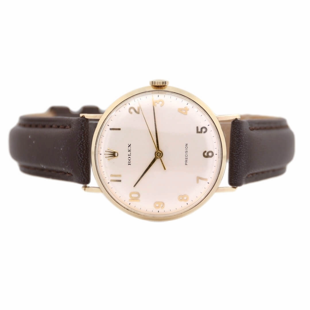 Rolex Precision, 9k Gold Vintage Watch, 1971