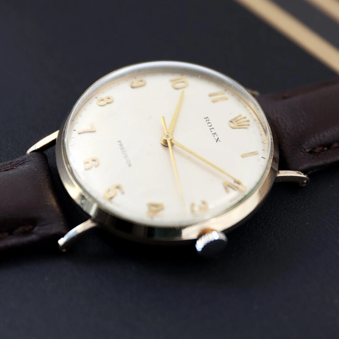 Rolex Precision, 9k Gold Vintage Watch, 1971