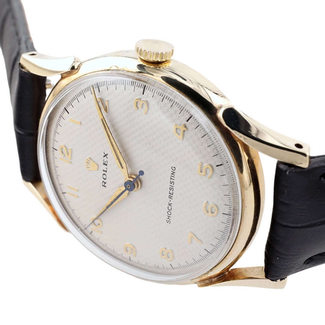 Rolex Shock-Resisting Honeycomb Dial 9k Gold, 1955
