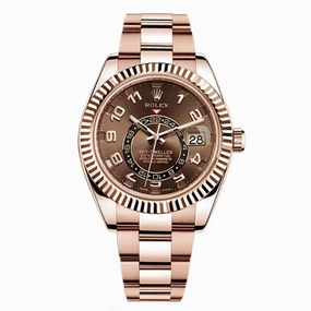 Rolex Sky-Dweller 42mm - Ref: 326935C - Chocolate Roman Dial, 18K Rose Gold Oyster Bracelet Men's Watch