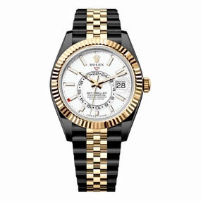 Rolex Sky-Dweller 42mm - Ref: 336933 (PVD) - Intense White Stick Dial, Two Tone Black PVD & 18K Yellow Gold Jubilee Bracelet Watch