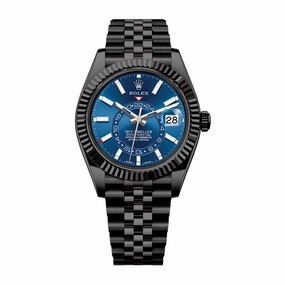 Rolex Sky-Dweller 42mm - Ref: 336934 (PVD) - Bright Blue Stick Dial, Black PVD Stainless Steel Jubilee Bracelet Watch