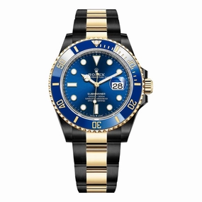 Rolex Submariner Date 41mm | Two-Tone Black PVD Stainless steel & 18k Yellow Gold bracelet | Royal blue dial | Men's Watch 126613lb-0002 (PVD)