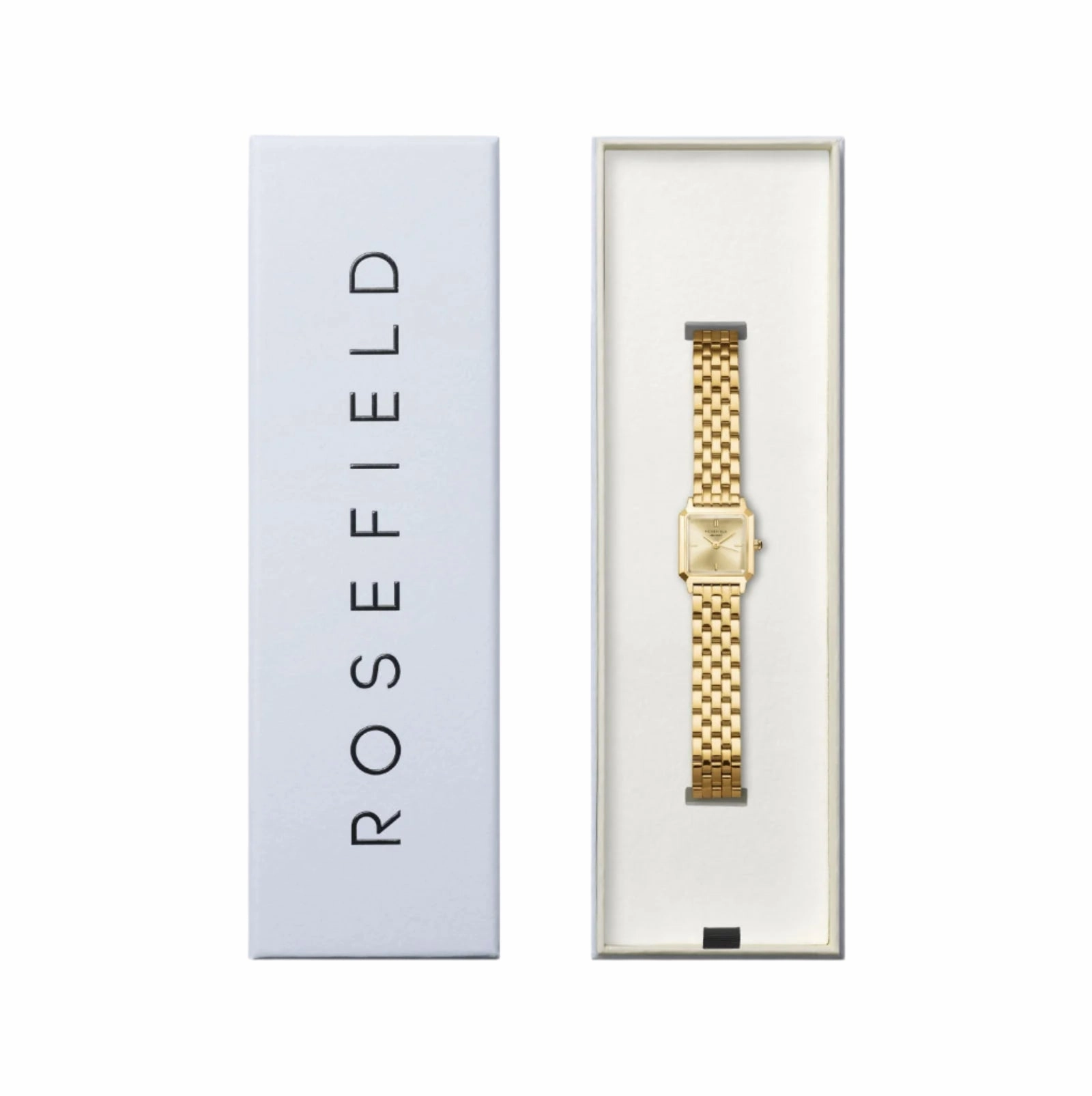 Rosefield Boxelle Gold Dial Stainless Steel Watch BCGSG-B04
