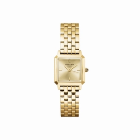 Rosefield Boxelle Gold Dial Stainless Steel Watch BCGSG-B04
