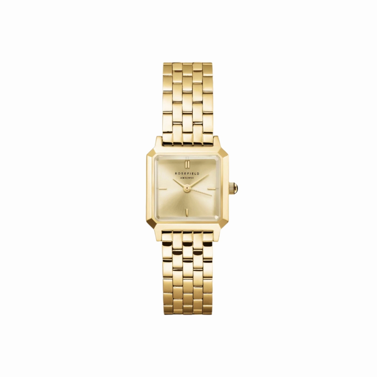 Rosefield Boxelle Gold Dial Stainless Steel Watch BCGSG-B04