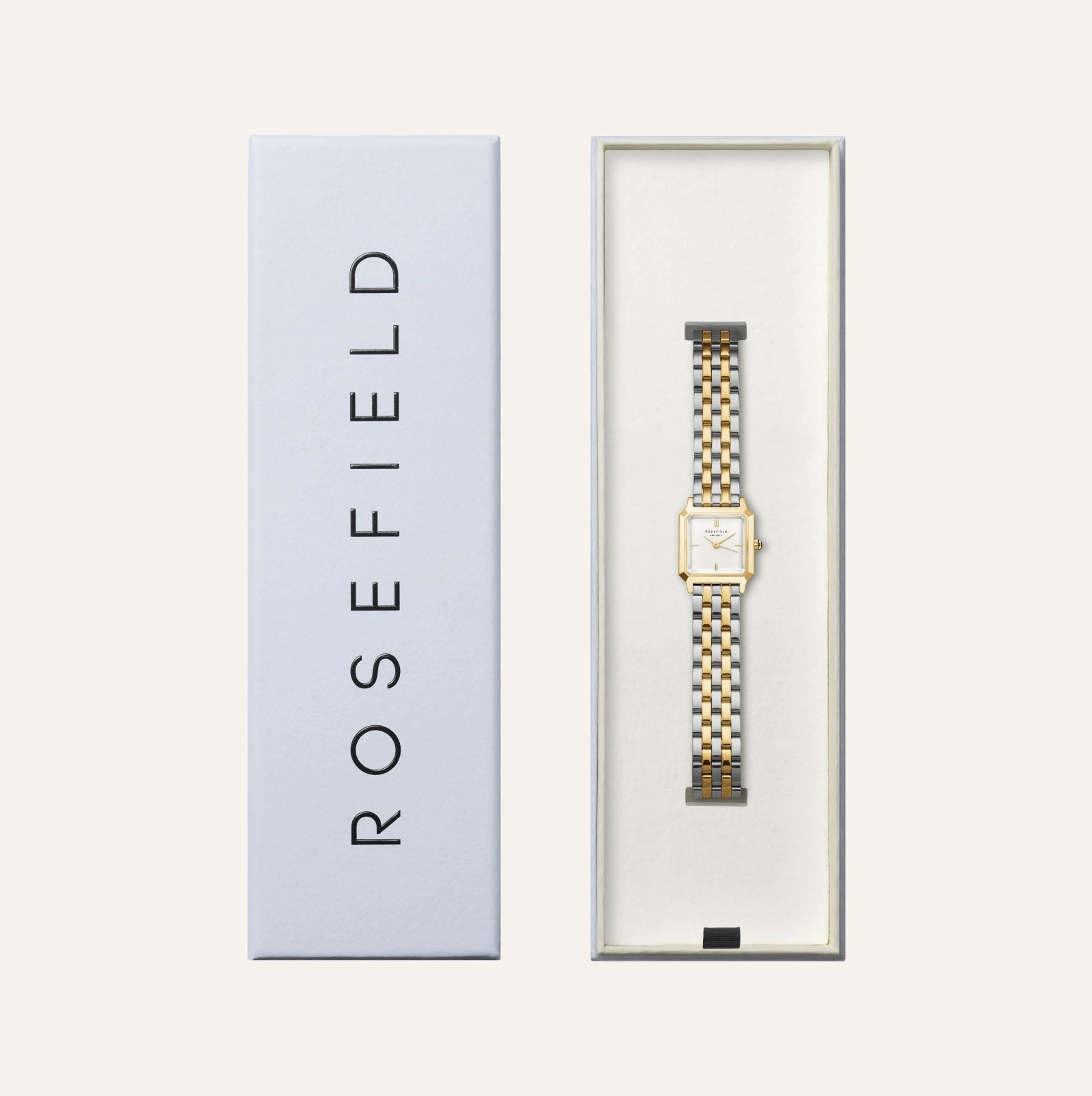 Rosefield Boxelle White Dial Stainless Steel Watch BWDSG-B03