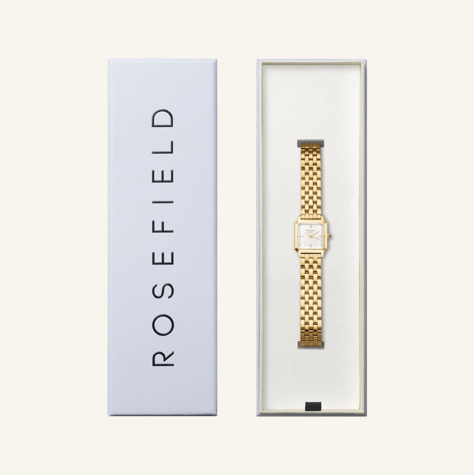 Rosefield Boxelle White Dial Stainless Steel Watch BWGSG-B01