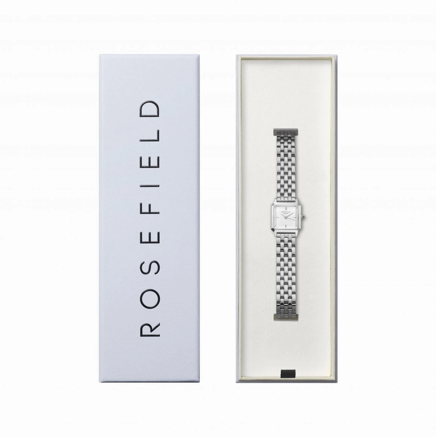 Rosefield Boxelle White Dial Stainless Steel Watch BWSSS-B02