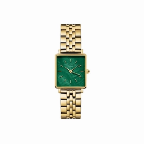 Rosefield Boxy XS Emerald Steel Gold Watch BEGSG-Q050