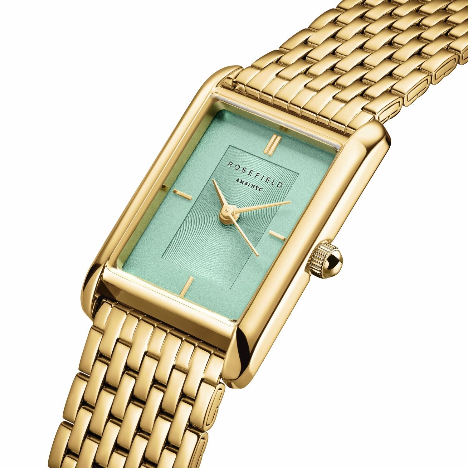 Rosefield Heirloom Mint Green Dial Steel Gold Watch HMGSG-H04