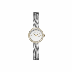Rosefield Mini Small Edit Crystal White Dial Stainless Steel Watch MWSMG-M06