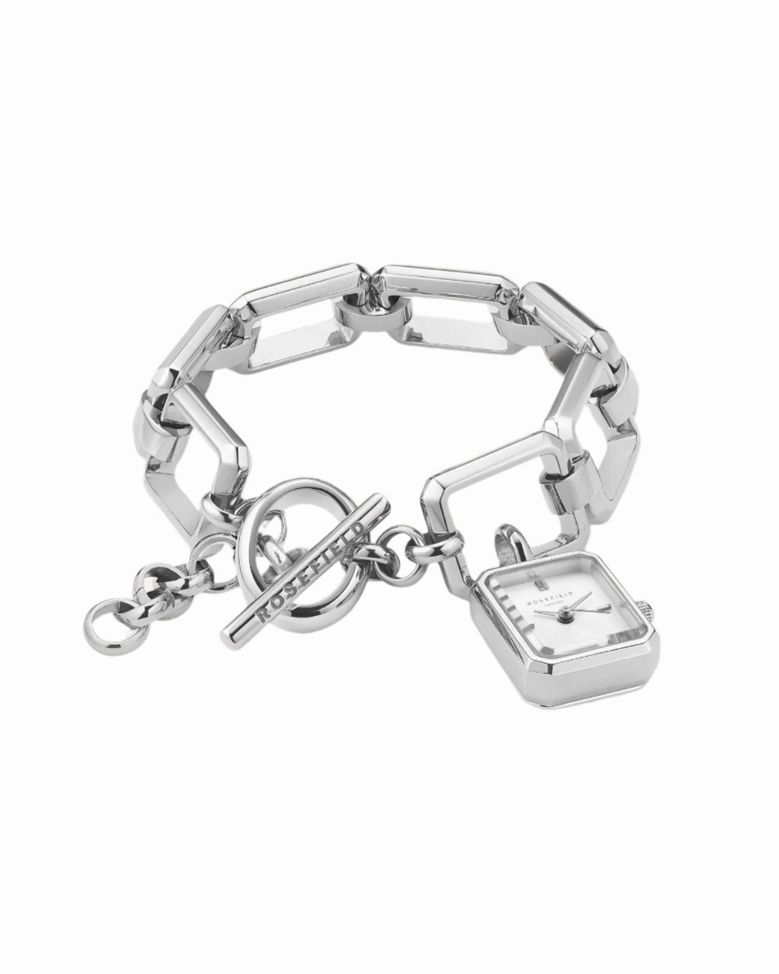 Rosefield Octagon Chain Silver Bracelet Watch SWSSS-O53