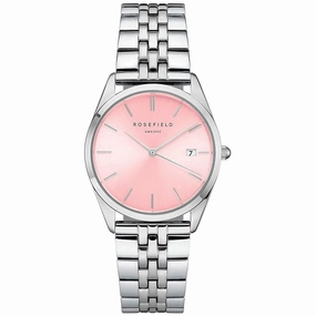Rosefield The Ace Pink Dial Silver Stainless Steel Watch ACPG-A05
