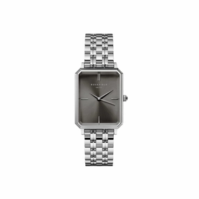 Rosefield The Octagon Grey Sunray Steel Silver Watch OGSSS-O80