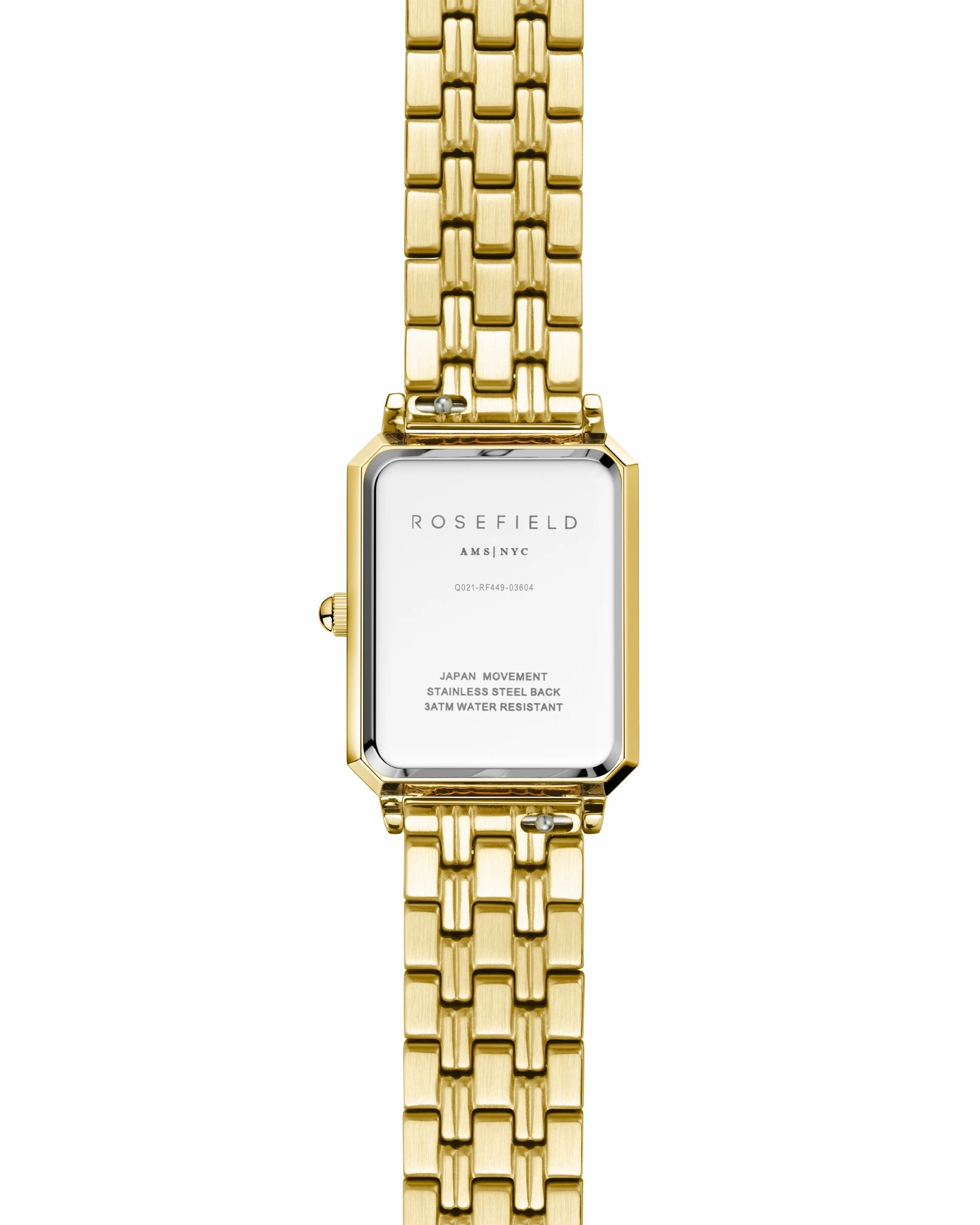 Rosefield The Octagon White Sunray Steel Gold Watch OCWSG-O40