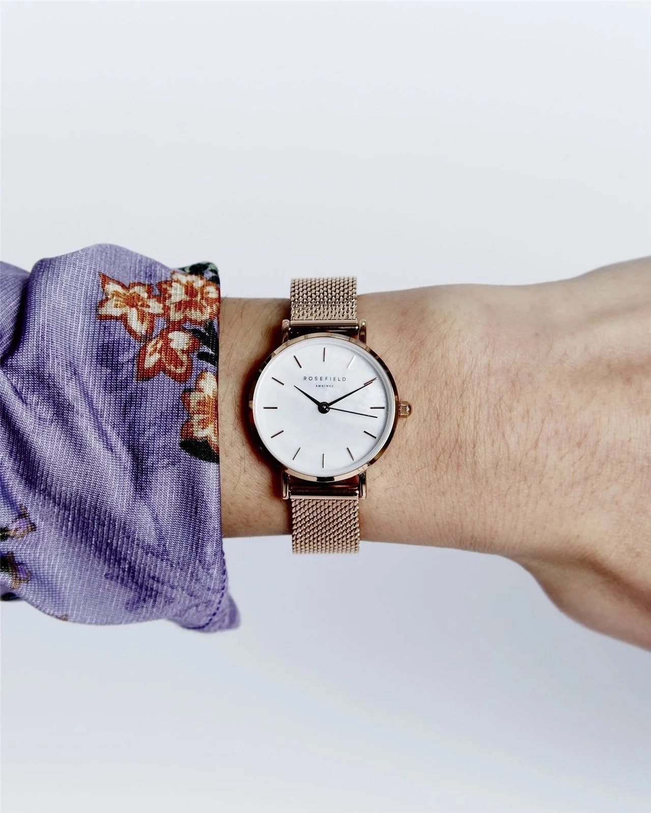 Rosefield The Small Edit White Rosegold Watch 26WR-265