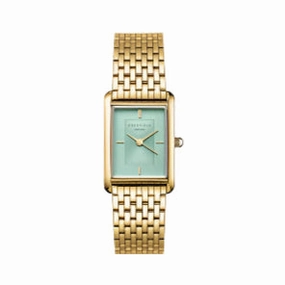 Rosefield Watch - Heirloom Mint Green Dial & Gold Link Strap