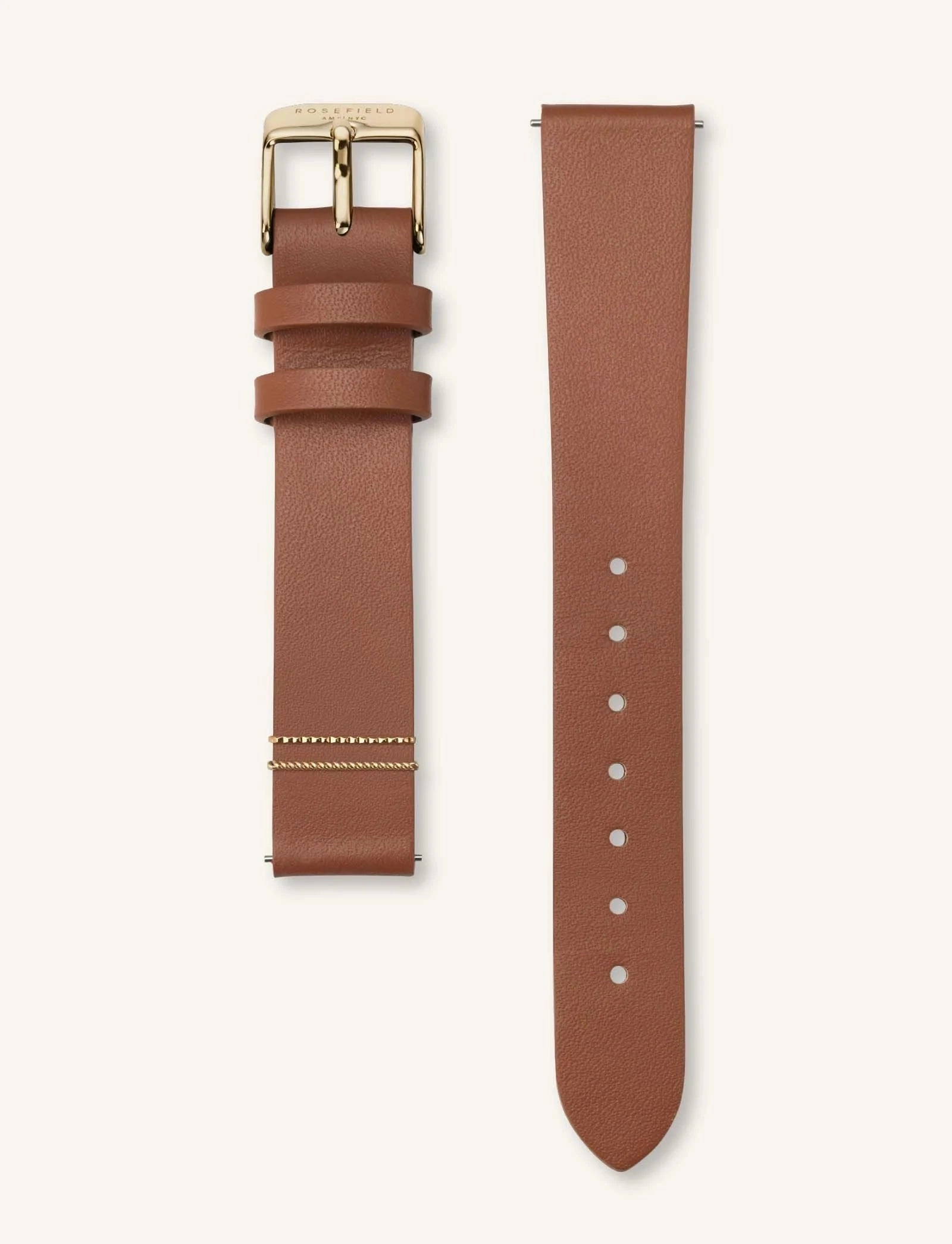 Rosefield Watch - The West Village Black Cognac