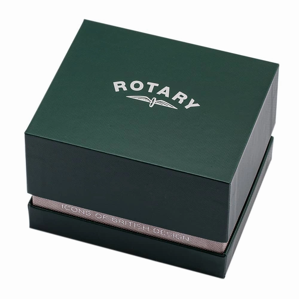Rotary Dress Black Dial Two Tone Mens Watch GB05391/10