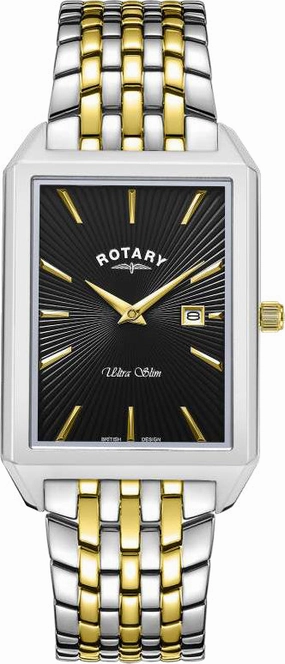 Rotary Ultra Slim Rectangular Mens Watch