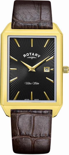 Rotary Ultra Slim Rectangular Mens Watch