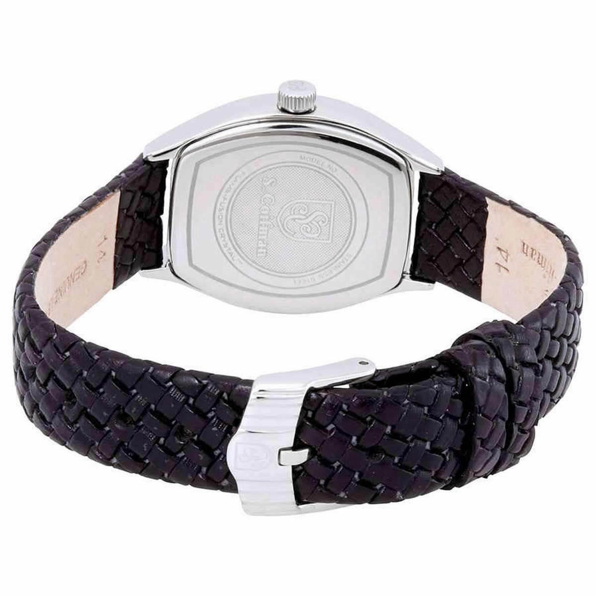 S. Coifman Women's Watch - Legacy Quartz Silver Tone MOP Dial Black Strap | SC0383