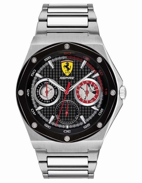 Scuderia Ferrari Aspire Watch - Stainless Steel - Black - Sub-dials - Bracelet