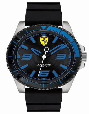 Scuderia Ferrari XX Kers Watch - Black  Dial -  Stainless Steel - Black Silicone
