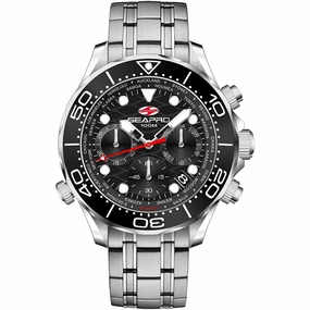 Seapro Men's Watch - Mondial Timer Black Dial Stainless Steel Bracelet | SP0150