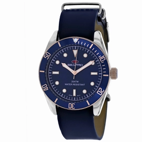 Seapro Men's Watch - Revival Quartz Silver Tone Case Blue Leather Strap | SP0303