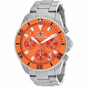 Seapro Men's Watch - Scuba 200 Chrono Orange Dial Stainless Steel Bracelet | SP4355
