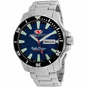 Seapro Men's Watch - Scuba Dragon Diver Blue Dial Stainless Steel Bracelet | SP8316S