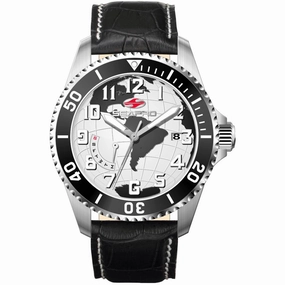Seapro Men's Watch - Voyager Quartz Silver Tone Case White Dial Black Strap | SP2740