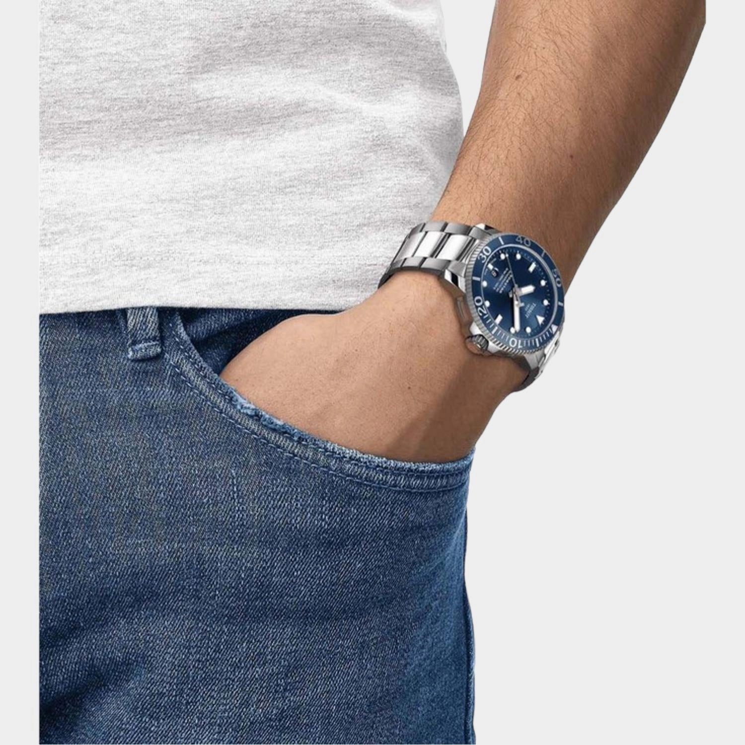 Seastar Men Analog Stainless Steel Watch T1204071104103