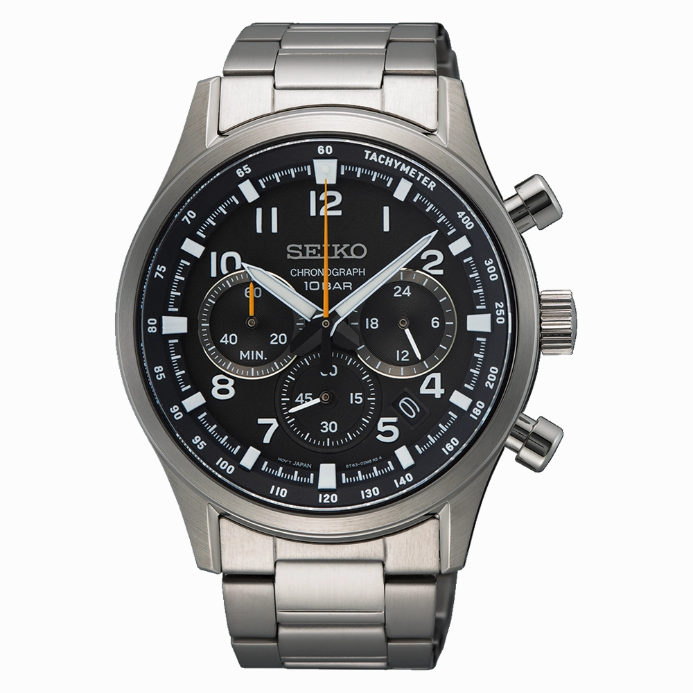 Seiko Conceptual Series Black Dial Stainless Steel Watch SSB447P